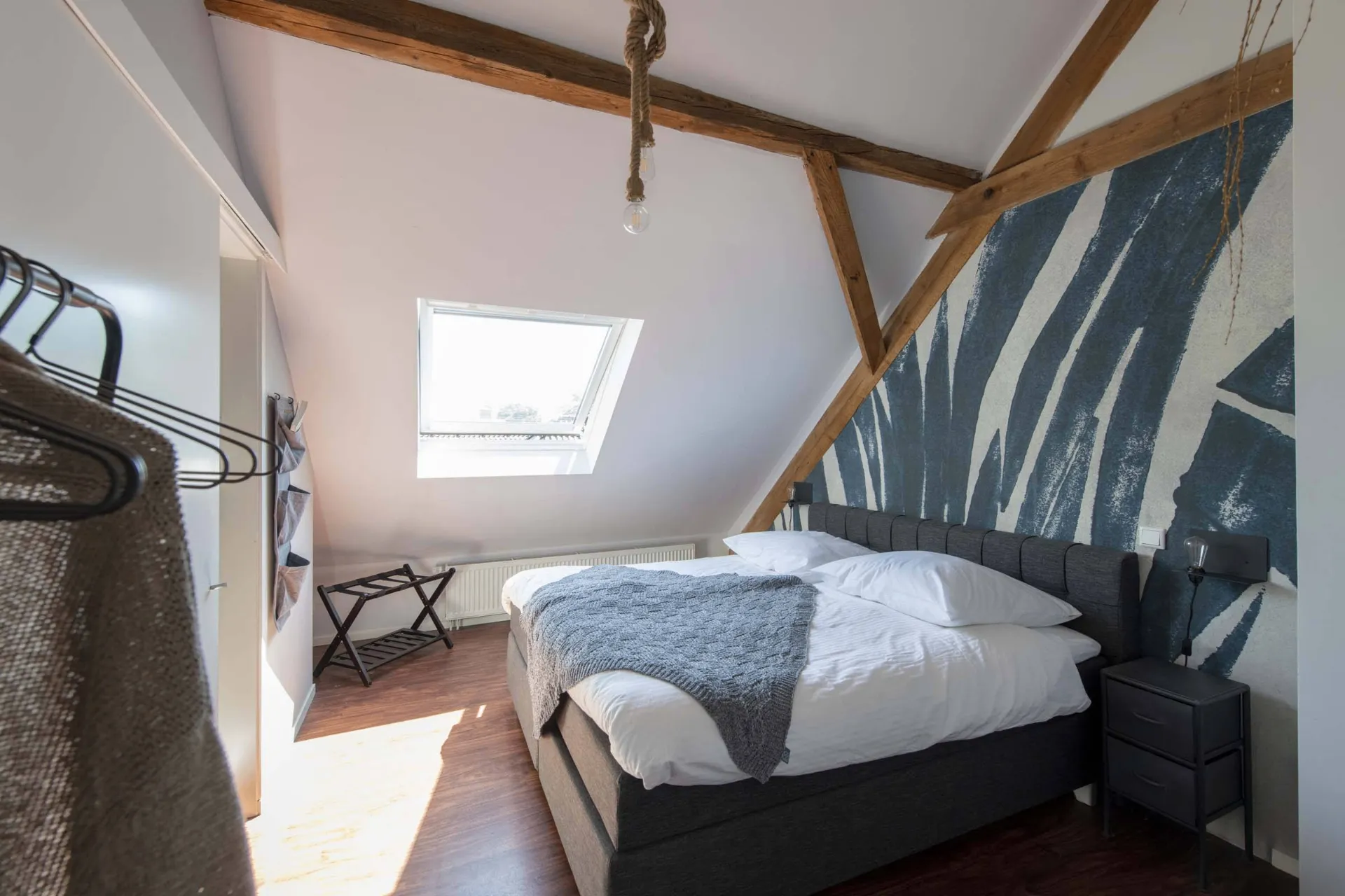Suite 2 with a view of the skylight